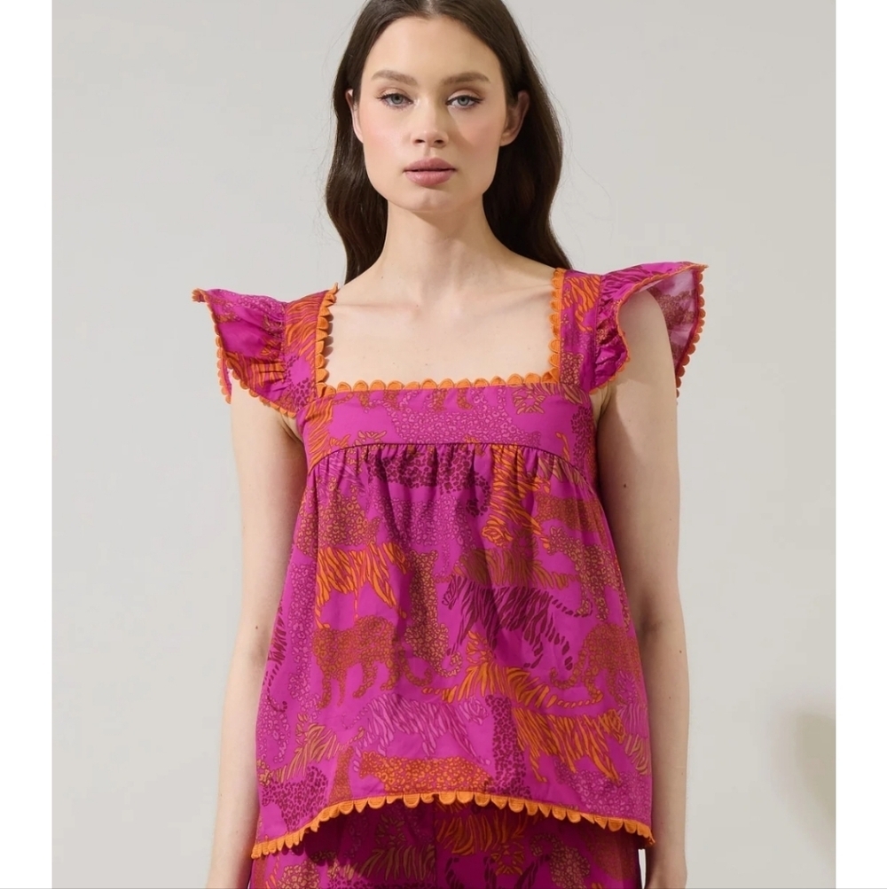 Sugarlips In the Jungle Ada Ruffle Top